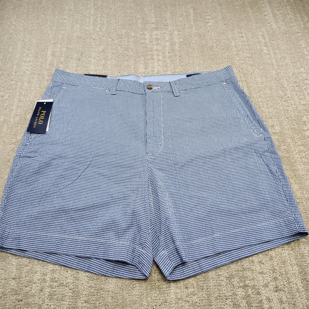 Polo Ralph Lauren Shorts Men 34 Stretch Classic Fit 6" Houndstooth Check NEW